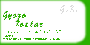 gyozo kotlar business card